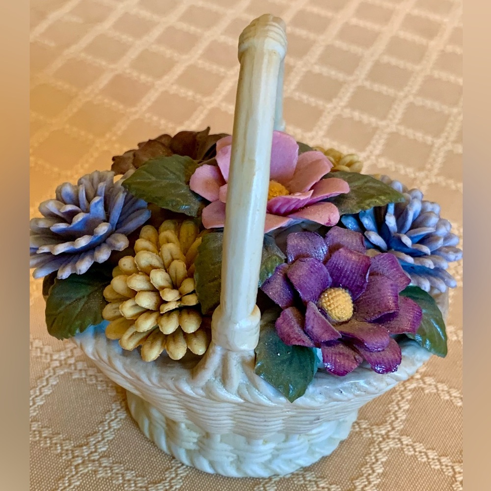 Floral Basket Home Accent